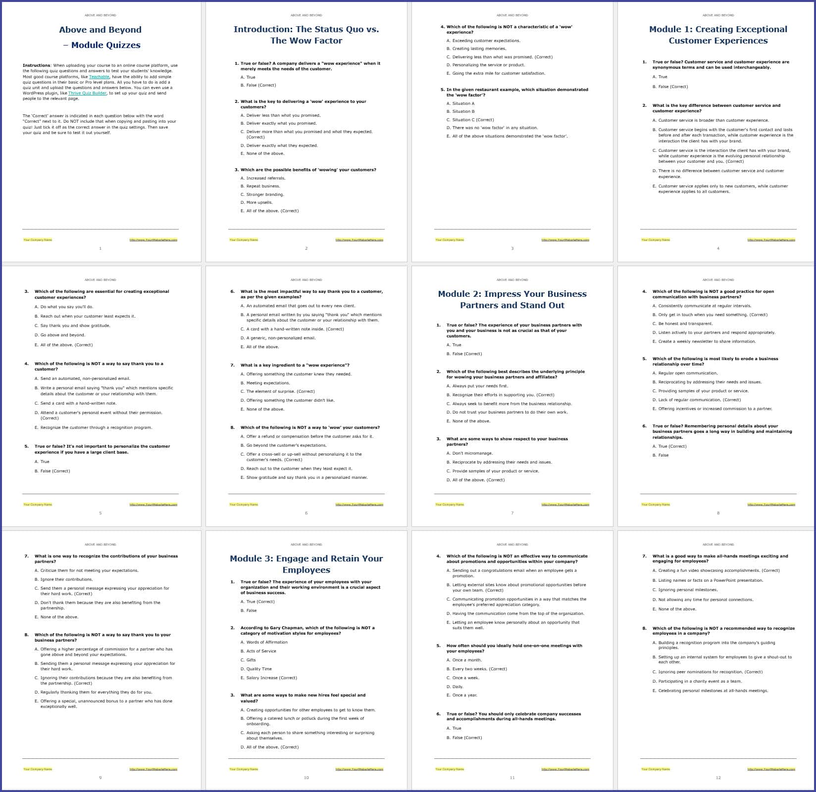 AboveBeyond_ModuleQuizzes AboveBeyond ModuleQuizzes