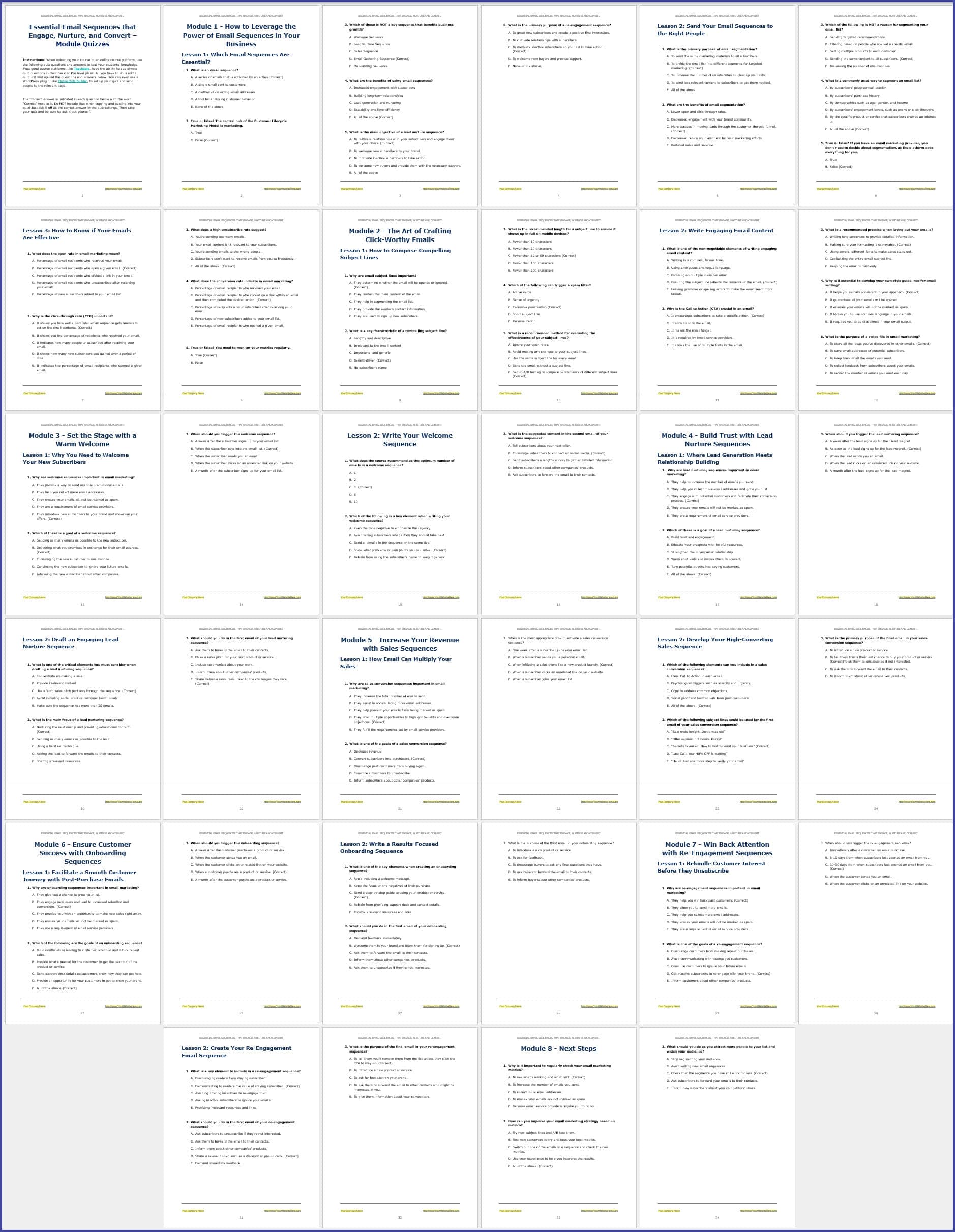 EmailSeq_ModuleQuizzes EmailSeq ModuleQuizzes