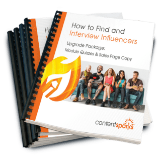How to Find and Interview Influencers - Upgrade Pack