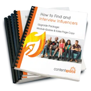 How to Find and Interview Influencers - Upgrade Pack