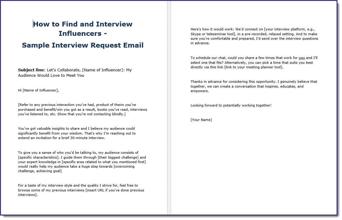 Bonus2_samplerequest Influencer Interview Email Swipe