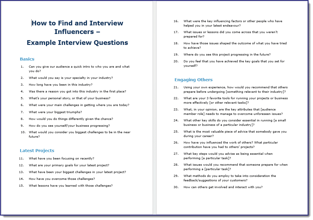 Bonus3_interviewquestions2 Influencer Interview Questions