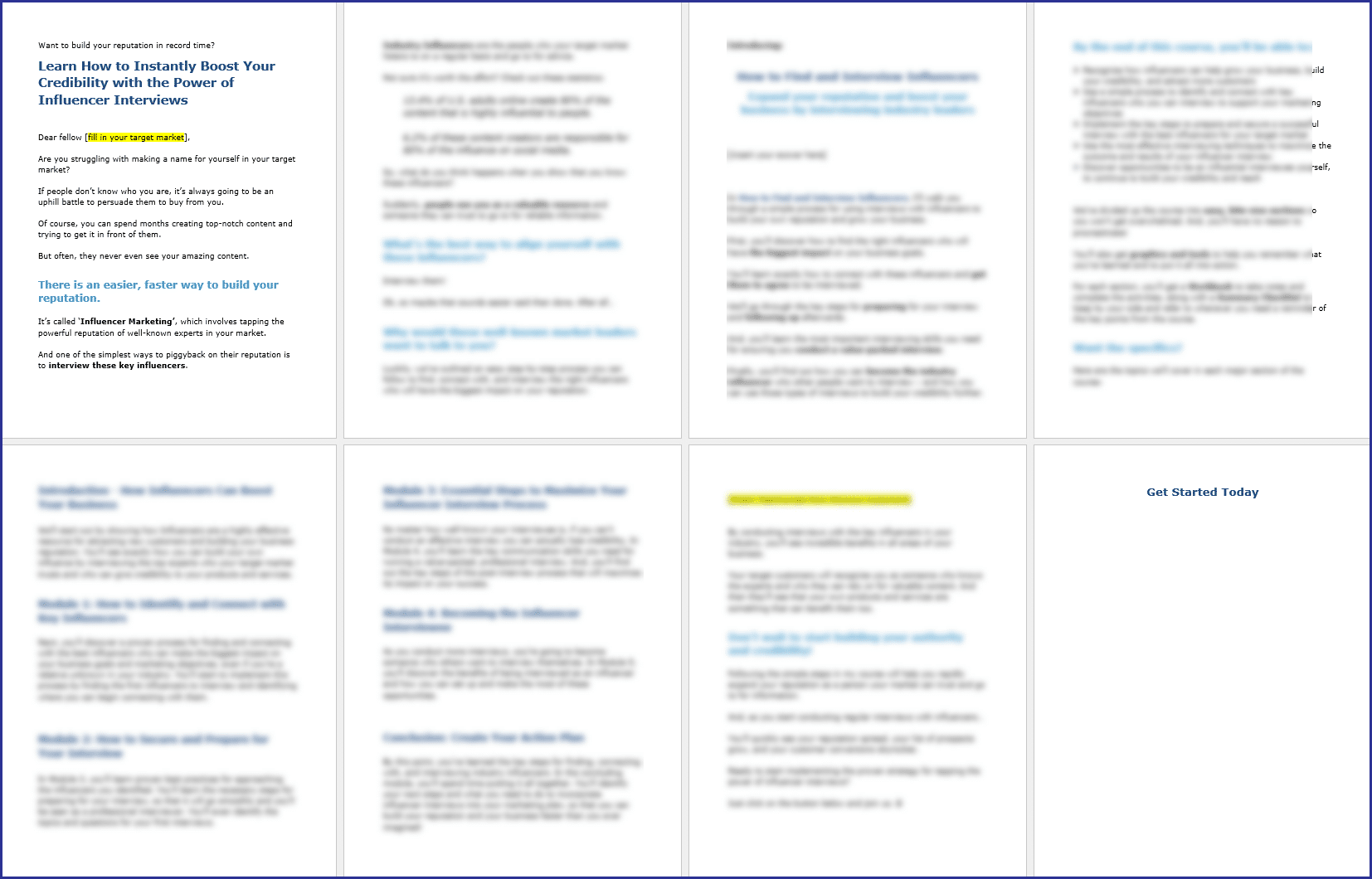 InterviewInfluencer_SalesPageCopy How to Find and Interview Influencers –
Sales Page Copy