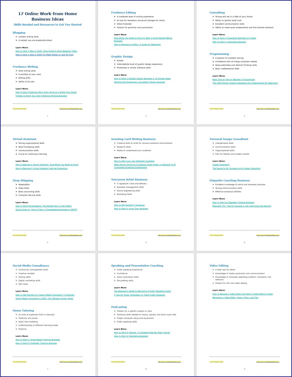 17 Online Work-from-Home Business Ideas 17 Online Work from Home Business Ideas