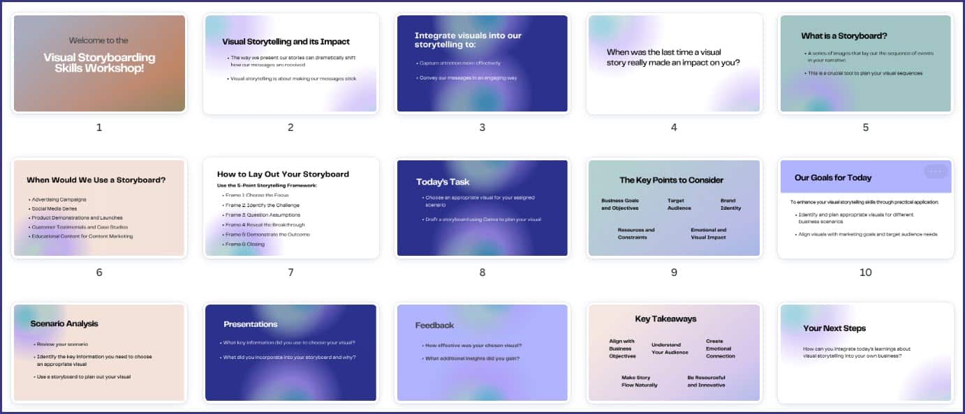 VisualStorytelling_ActivitySlides Visual Storyboarding Skills Workshop – Group Activity