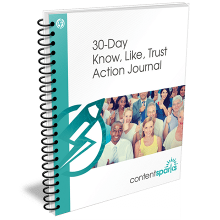 30-Day Know, Like, Trust PLR Action Journal
