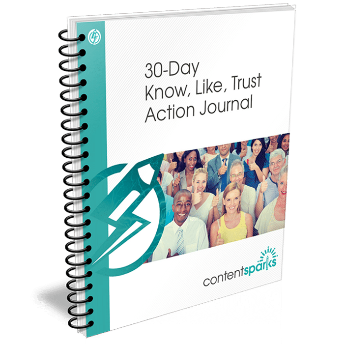 KnowLikeTrust_Journal3D 30-Day Know, Like, Trust PLR Action Journal