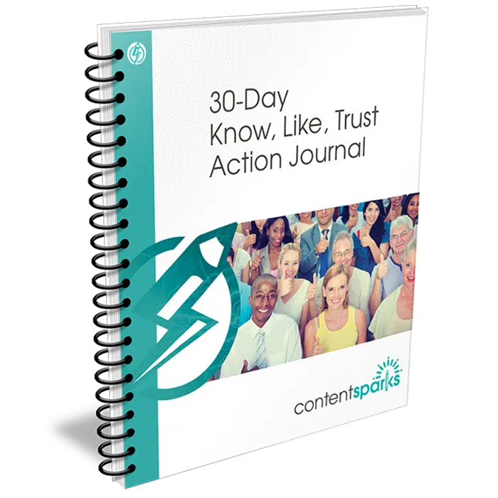 KnowLikeTrust_Journal3D 30-Day Know, Like, Trust PLR Action Journal