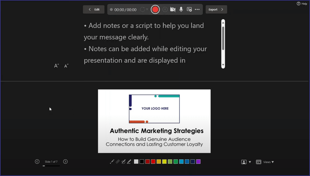 8_PPRecordInterface PowerPoint record slideshow interface
