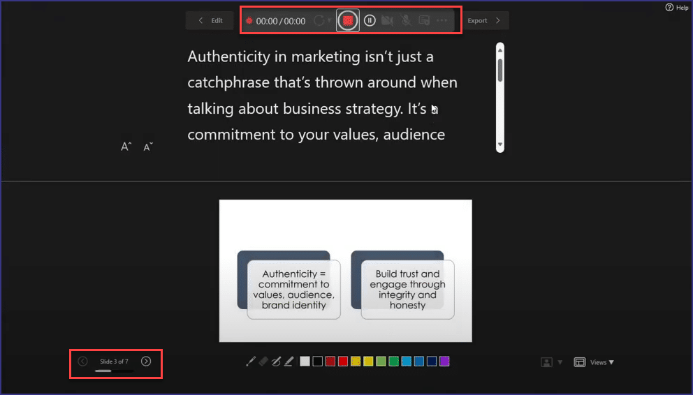 9_PPRecording Recording in PowerPoint