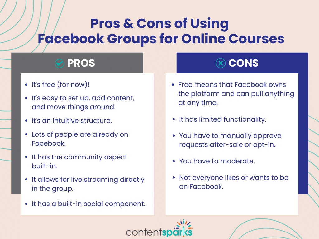 Blog Post - Pros & Cons of Using Facebook Groups for Online Courses Pros & Cons of Using Facebook Groups for Online Courses