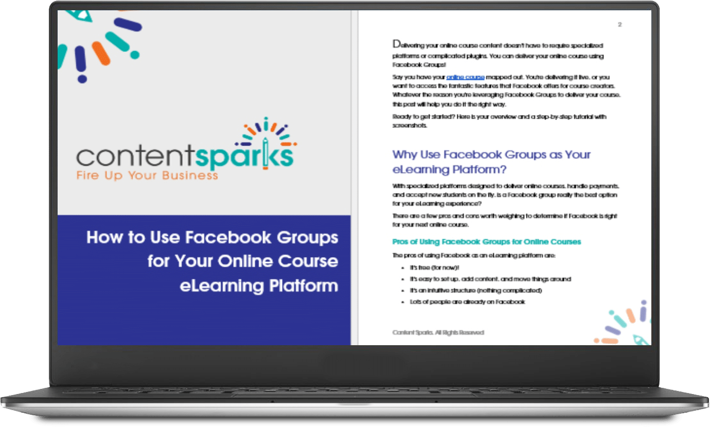 FBGroupsForCourse_SalesLaptop How to Use Facebook Groups for Your Online Course eLearning Platform