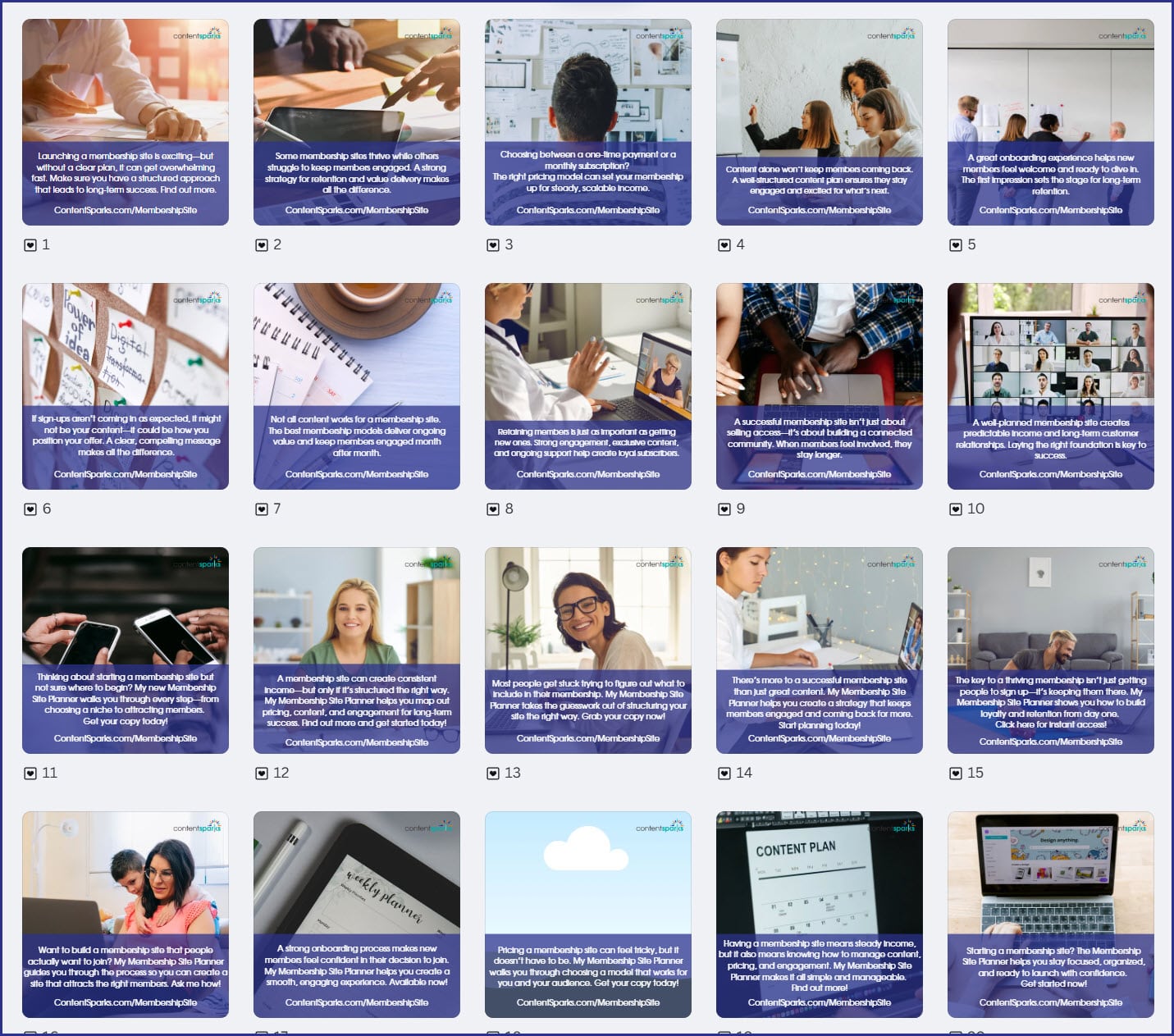 MembershipSite_SocialImages Create Your Membership Site – PLR Planner Social Images