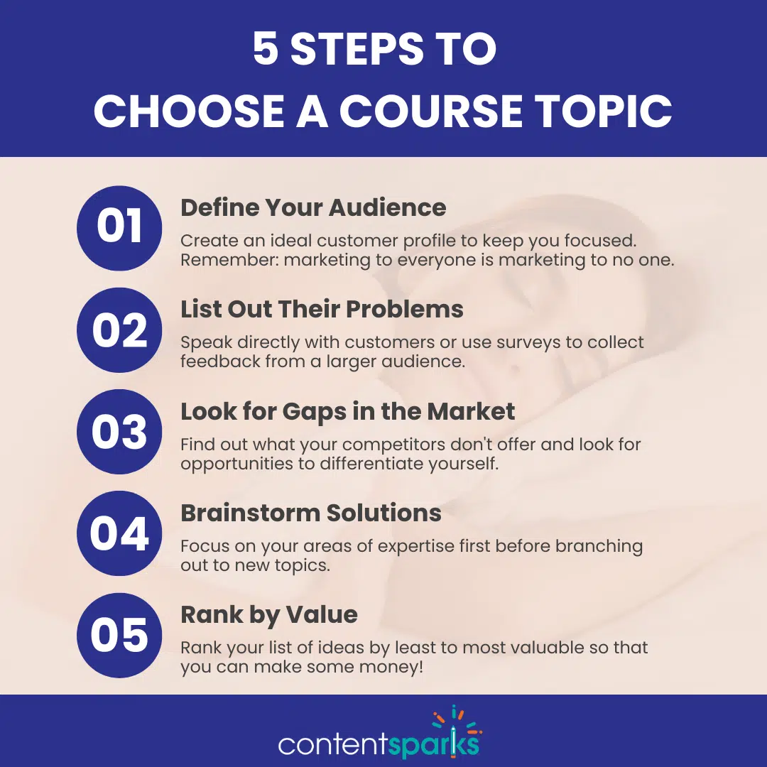 How to choose a course topic