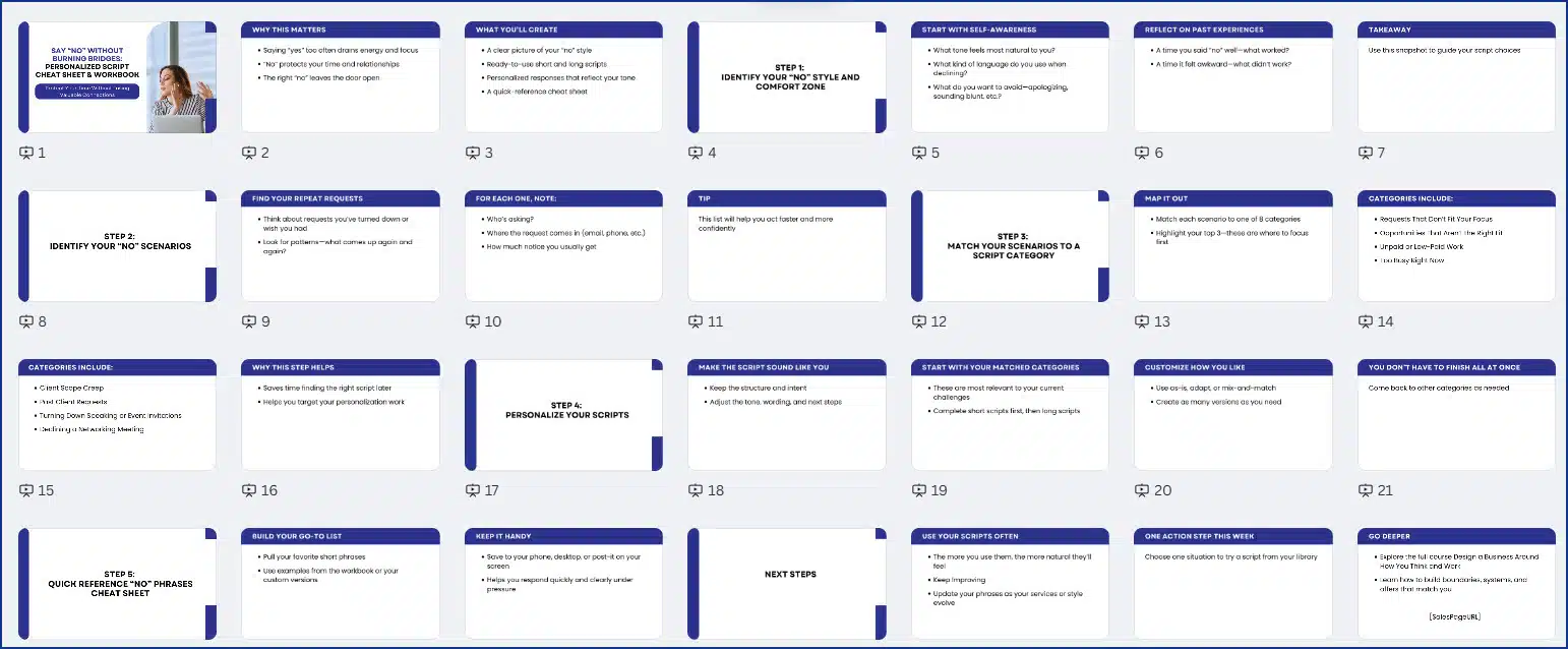 Neurodivergent_SayNoSlides Say โNoโ without Burning Bridges: Personalized Script Cheat Sheet & Workbook