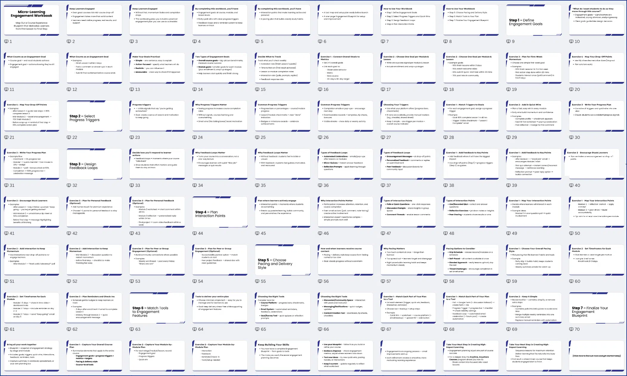 MicroLearning_WorkbookSlides Micro-Learning Engagement Workbook Slides
