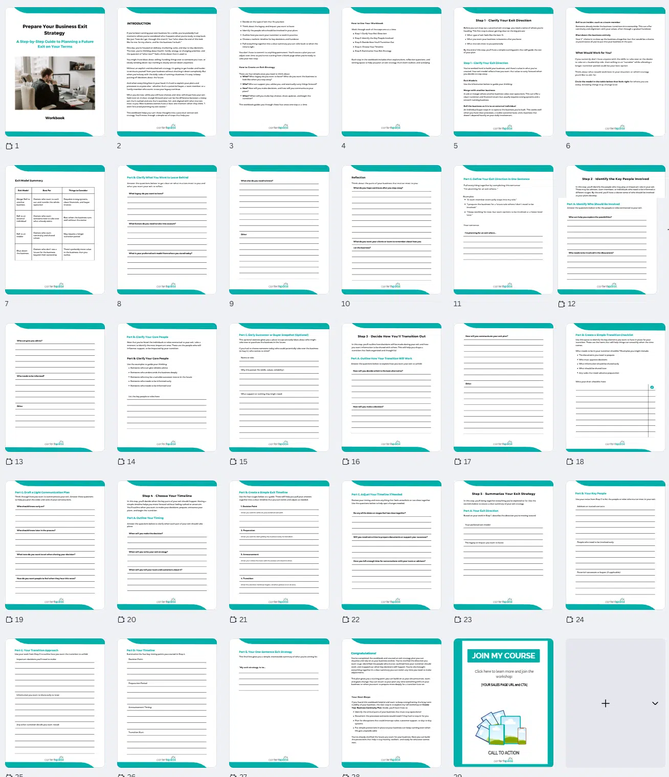 ExitStrategy_Workbook Prepare Your Business Exit Strategy - PLR Workbook